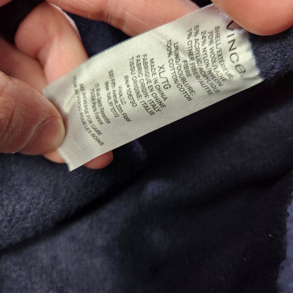 Vince Shirt Jacket Men XL Splittable Heavy Wool Blend Shacket Plaid Button Up - Picture 6 of 10